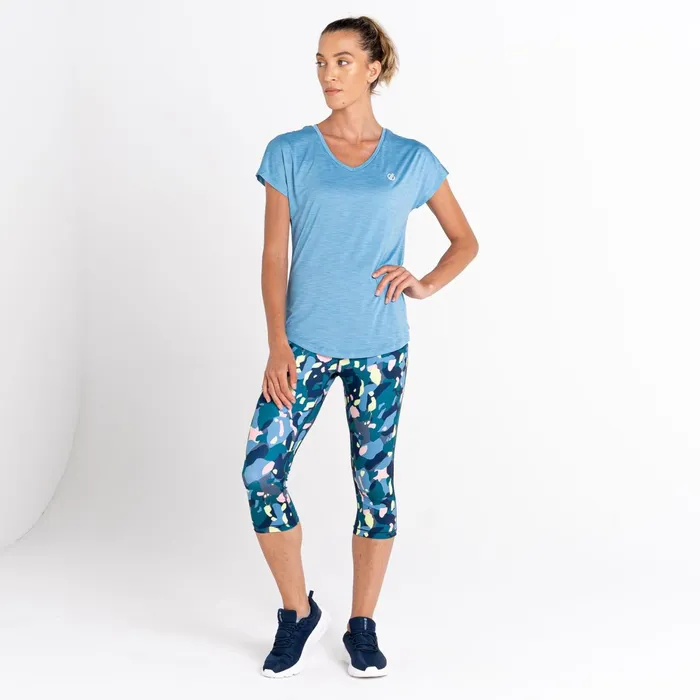 Dare 2b Gym Tops Vigilant Lightweight Tee Niagara Blue 8211 Women
