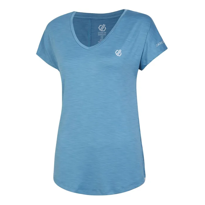 Dare 2b Gym Tops Vigilant Lightweight Tee Niagara Blue 8211 Women
