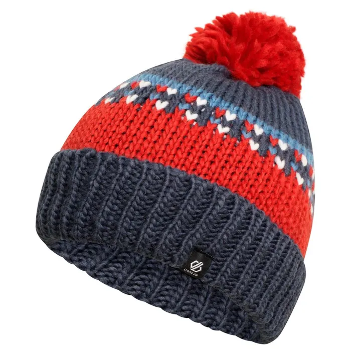 Dare 2b Hats Boffin Bobble Hat Moonlight Denim Red 8211 Kids