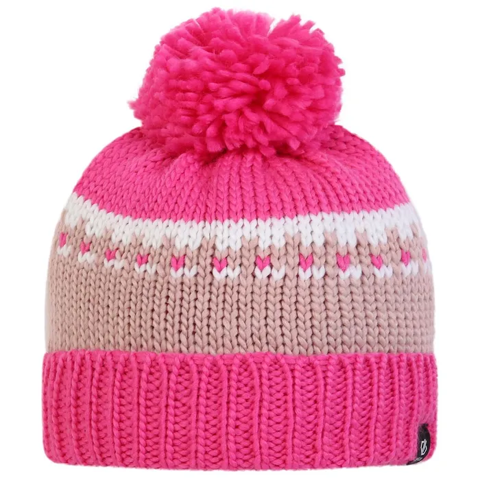 Dare 2b Hats Boffin Bobble Hat Pure Pink 8211 Kids