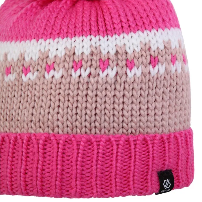 Dare 2b Hats Boffin Bobble Hat Pure Pink 8211 Kids
