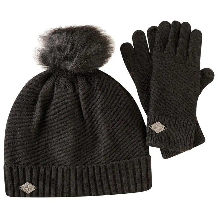 Dare 2b Hats Correlation Hat and Gloves Set Black 8211 Women