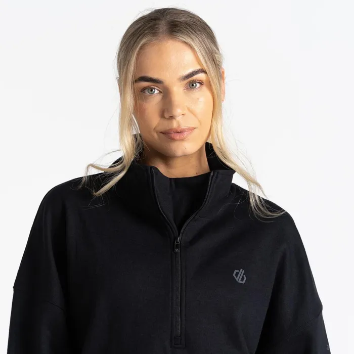 Dare 2b Hoodies and Sweatshirts Recoup Ii Half Zip Sweatshirt Black 8211 Women