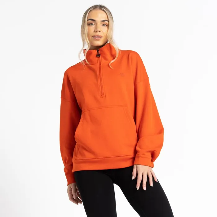 Dare 2b Hoodies and Sweatshirts Recoup Ii Half Zip Sweatshirt Rusty Orange 8211 Women