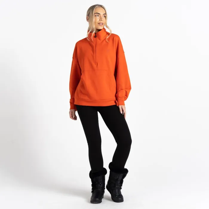 Dare 2b Hoodies and Sweatshirts Recoup Ii Half Zip Sweatshirt Rusty Orange 8211 Women