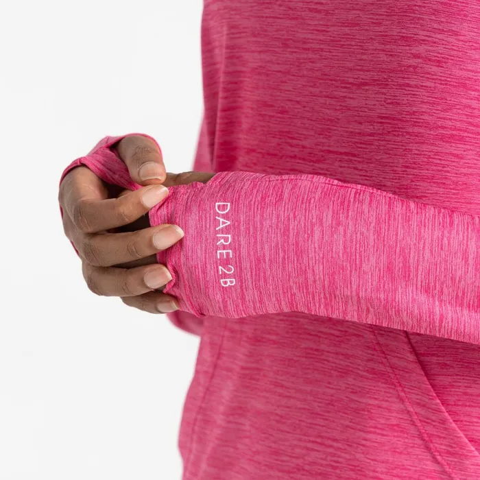 Dare 2b Hoodies and Sweatshirts Sprint City Lightweight Hoodie Pure Pink Marl 8211 Women