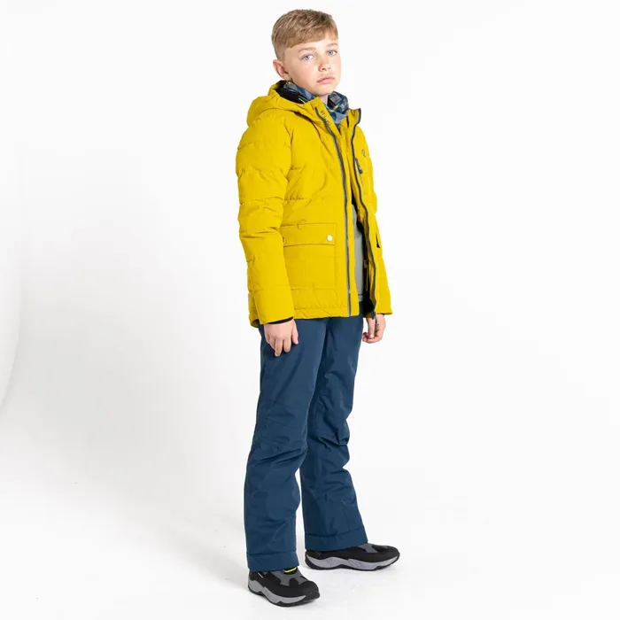 Dare 2b Insulated Jackets Boys039 Folly Waterproof Ski Jacket Moss Yellow 8211 Kids