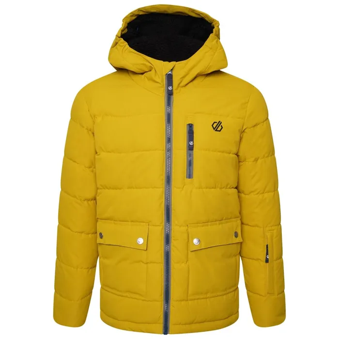 Dare 2b Insulated Jackets Boys039 Folly Waterproof Ski Jacket Moss Yellow 8211 Kids