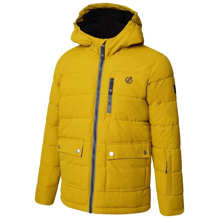 Dare 2b Insulated Jackets Boys039 Folly Waterproof Ski Jacket Moss Yellow 8211 Kids
