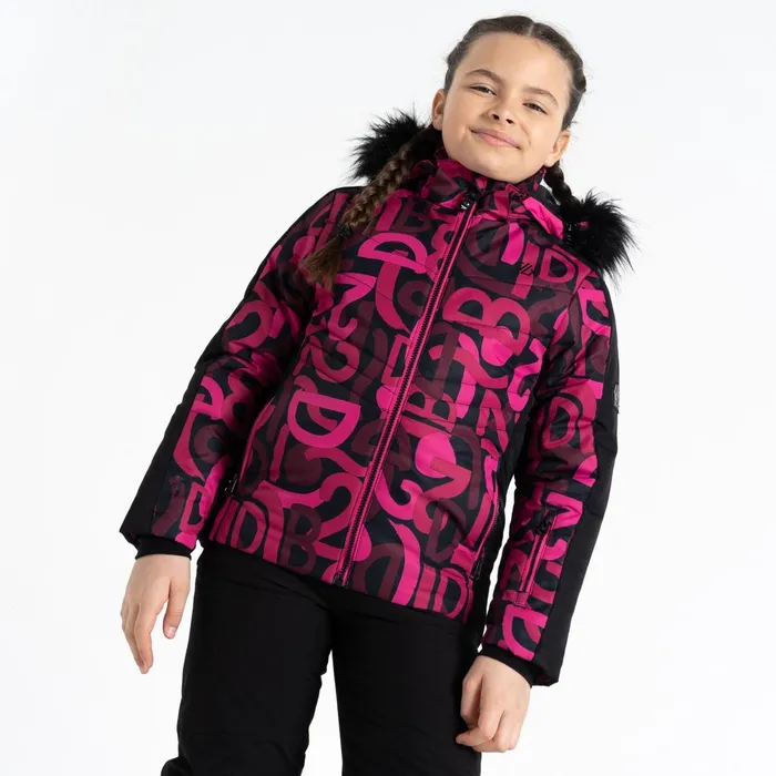 Dare 2b Insulated Jackets Ding Ski Jacket Pink Graffiti Print 8211 Kids