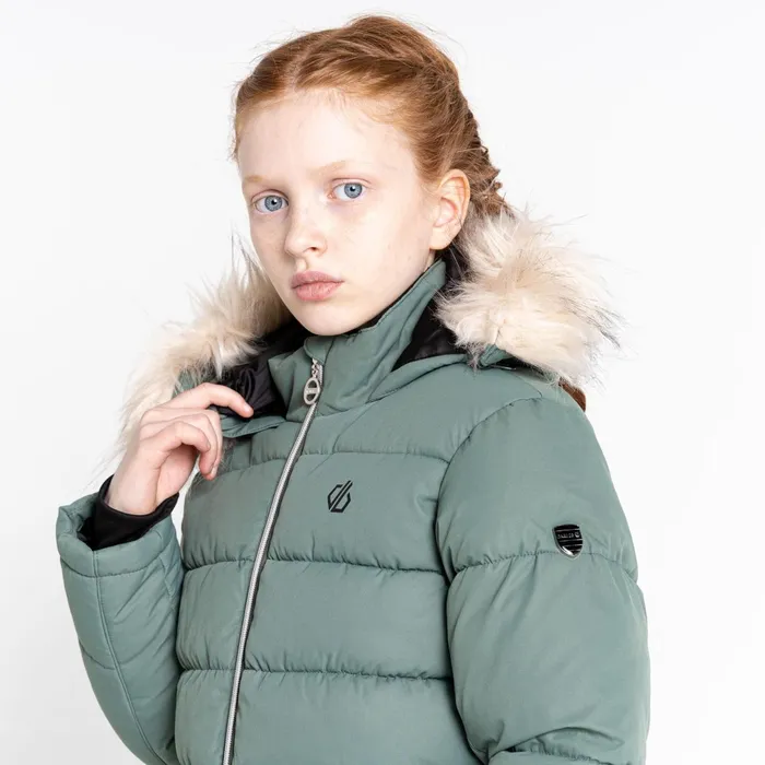 Dare 2b Insulated Jackets Girls039 Striking Ii Waterproof Jacket Duck Green 8211 Kids