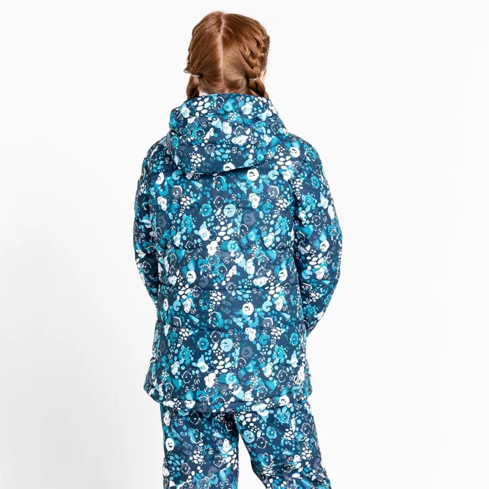 Dare 2b Insulated Jackets Girls039 Verdict Waterproof Insulated Ski Jacket Blue Floral Print 8211 Kids
