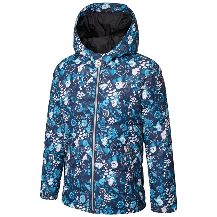 Dare 2b Insulated Jackets Girls039 Verdict Waterproof Insulated Ski Jacket Blue Floral Print 8211 Kids