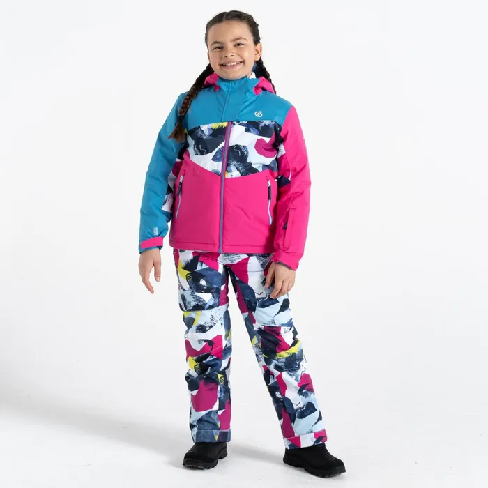Dare 2b Insulated Jackets Humour Ii Ski Jacket Blue Pink Mountain Print 8211 Kids