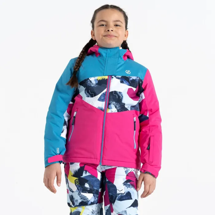 Dare 2b Insulated Jackets Humour Ii Ski Jacket Blue Pink Mountain Print 8211 Kids