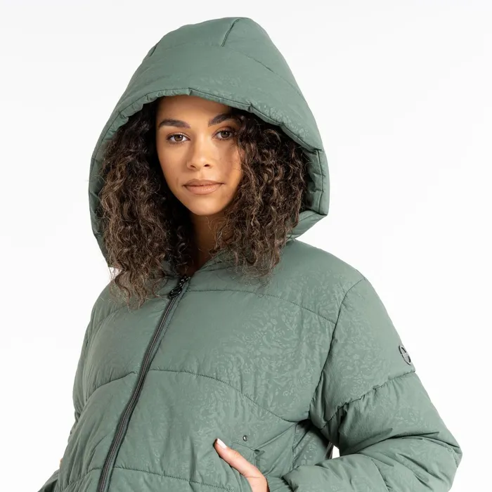 Dare 2b Insulated Jackets Lavishly Hooded Puffer Jacket Duck Green 8211 Women
