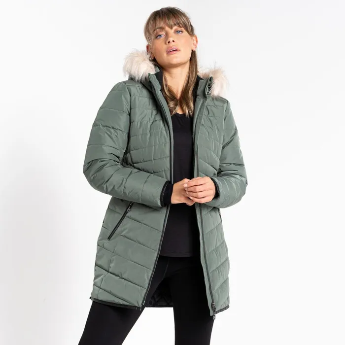 Dare 2b Insulated Jackets Striking Iii Mid Length Padded Jacket Duck Green 8211 Women Dare 2b Insulated Jackets Striking Iii Mid Length Padded Jacket Duck Green 8211 Women