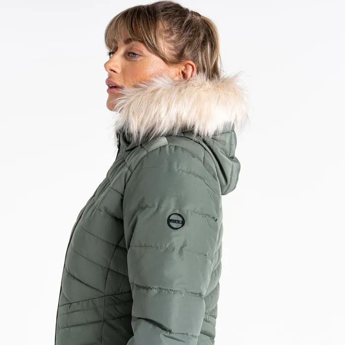Dare 2b Insulated Jackets Striking Iii Mid Length Padded Jacket Duck Green 8211 Women