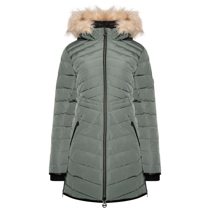 Dare 2b Insulated Jackets Striking Iii Mid Length Padded Jacket Duck Green 8211 Women