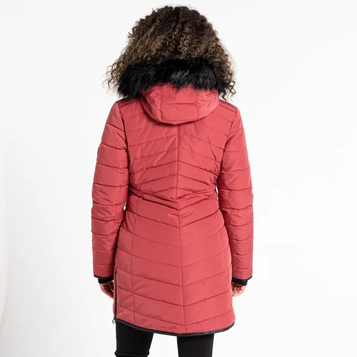 Dare 2b Insulated Jackets Striking Iii Mid Length Padded Jacket Earth Rose 8211 Women