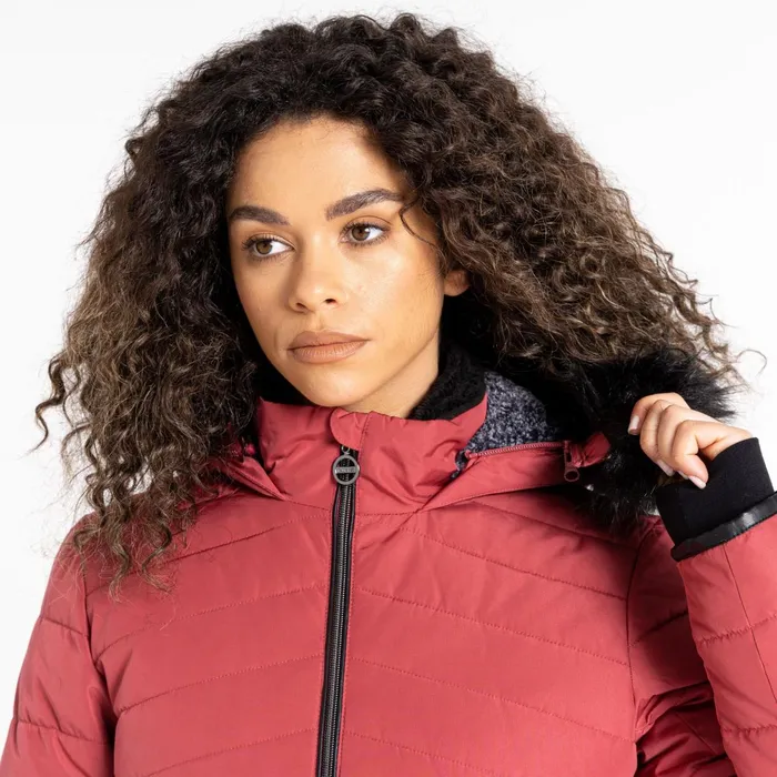 Dare 2b Insulated Jackets Striking Iii Mid Length Padded Jacket Earth Rose 8211 Women