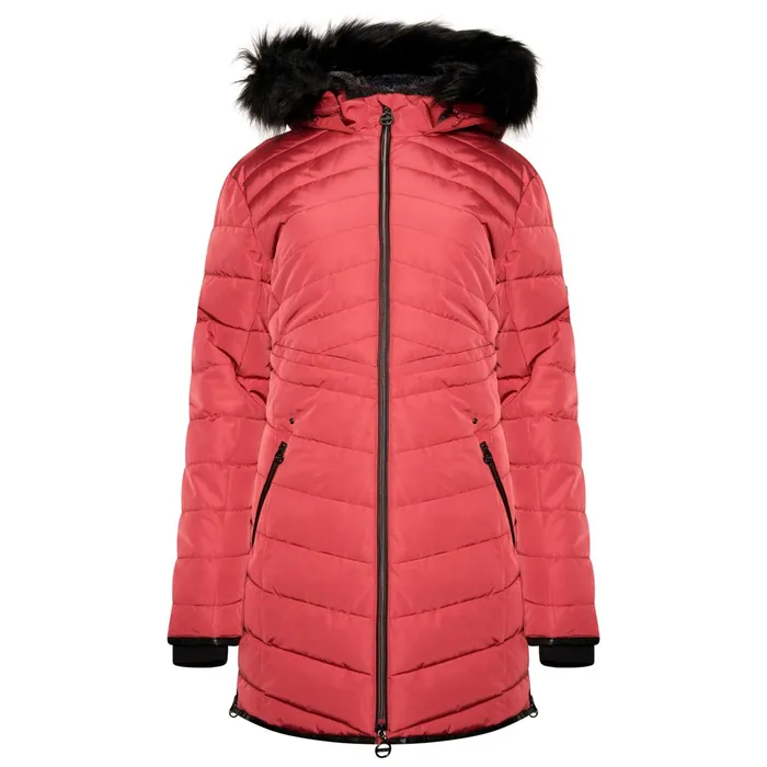 Dare 2b Insulated Jackets Striking Iii Mid Length Padded Jacket Earth Rose 8211 Women