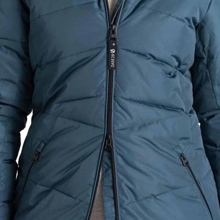 Dare 2b Insulated Jackets Striking Iii Mid Length Padded Jacket Orion Grey 8211 Women