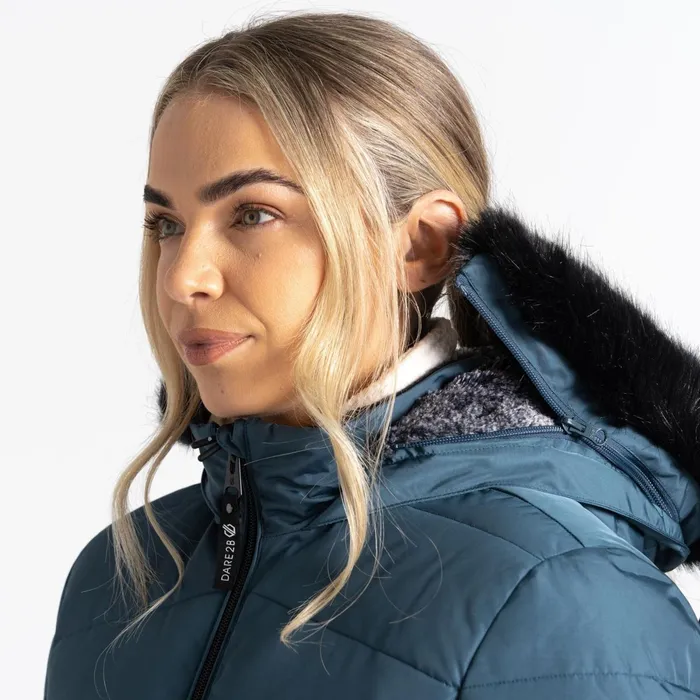 Dare 2b Insulated Jackets Striking Iii Mid Length Padded Jacket Orion Grey 8211 Women