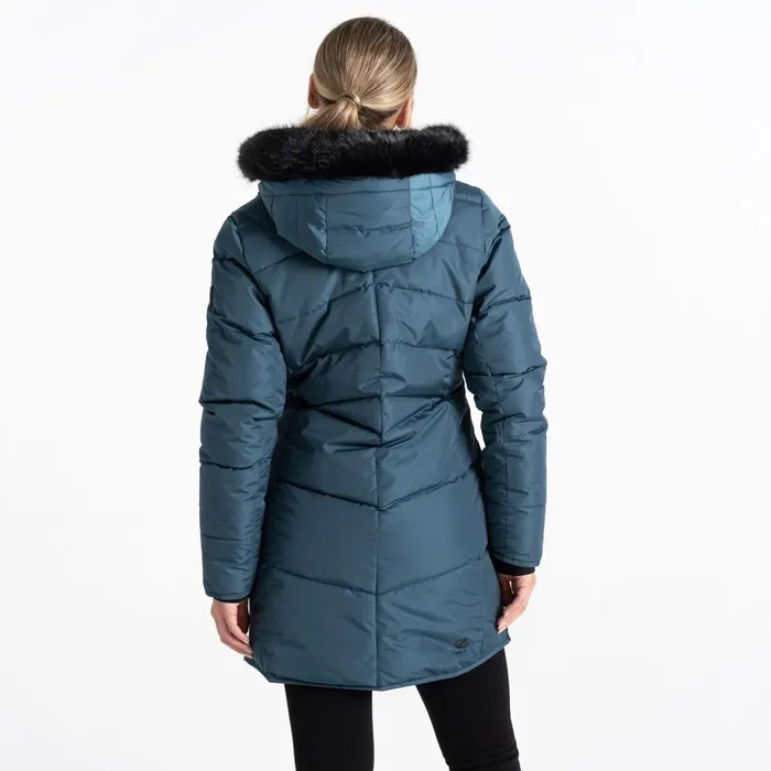 Dare 2b Insulated Jackets Striking Iii Mid Length Padded Jacket Orion Grey 8211 Women