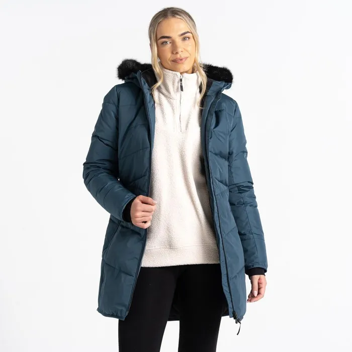 Dare 2b Insulated Jackets Striking Iii Mid Length Padded Jacket Orion Grey 8211 Women