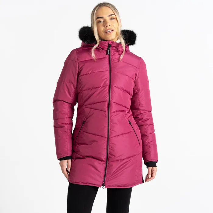 Dare 2b Insulated Jackets Striking Iii Mid Length Padded Jacket Pink 8211 Women