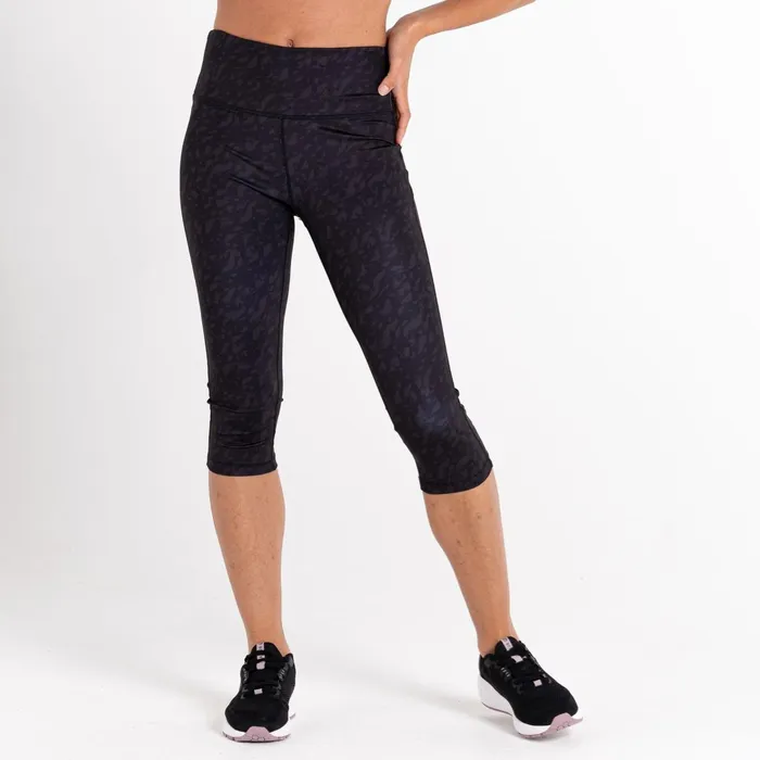 Dare 2b Leggings Influential 34 Recycled Leggings Black Leaf Flow Print 8211 Women