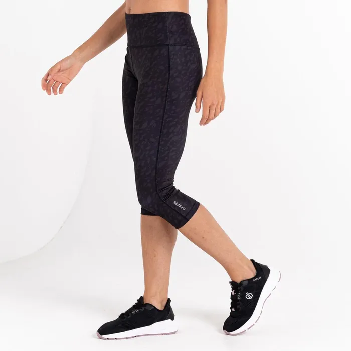 Dare 2b Leggings Influential 34 Recycled Leggings Black Leaf Flow Print 8211 Women