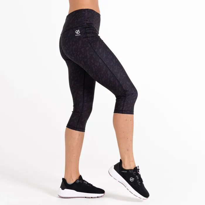 Dare 2b Leggings Influential 34 Recycled Leggings Black Leaf Flow Print 8211 Women