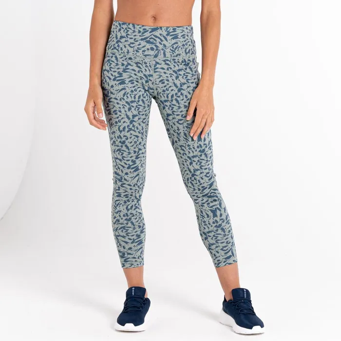 Dare 2b Leggings Influential 78 Gym Leggings Lilypad Green Animal Print 8211 Women