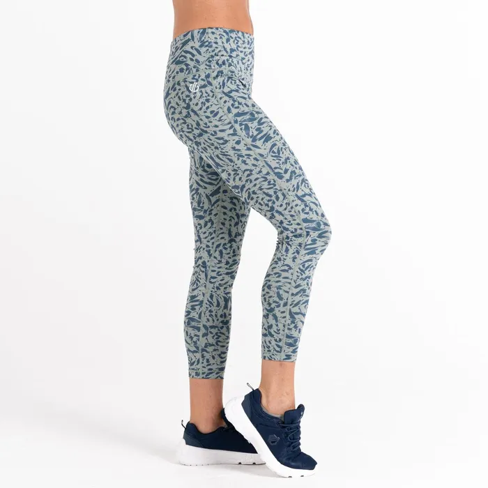 Dare 2b Leggings Influential 78 Gym Leggings Lilypad Green Animal Print 8211 Women