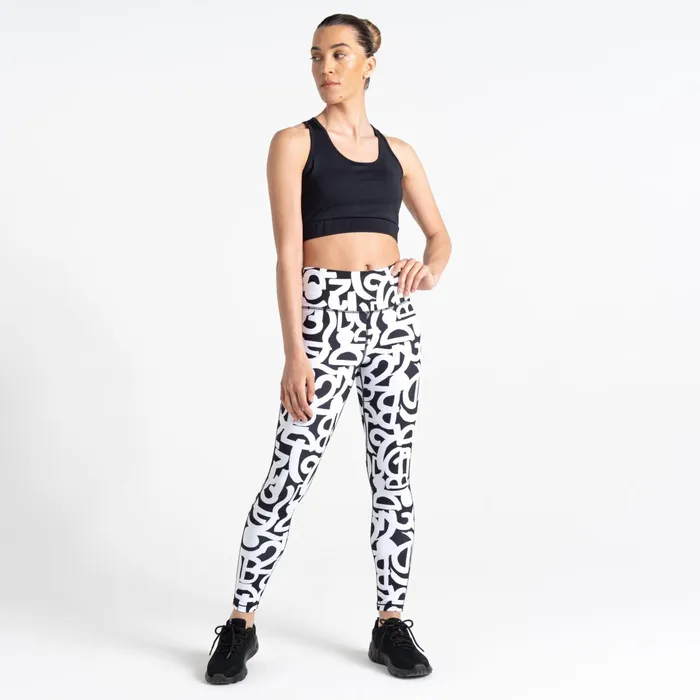 Dare 2b Leggings Influential Gym Leggings Black White Graffiti 8211 Women