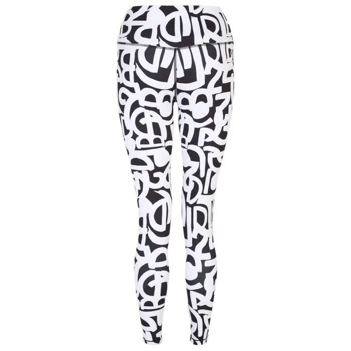 Dare 2b Leggings Influential Gym Leggings Black White Graffiti 8211 Women