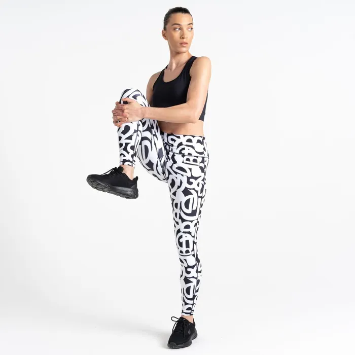Dare 2b Leggings Influential Gym Leggings Black White Graffiti 8211 Women