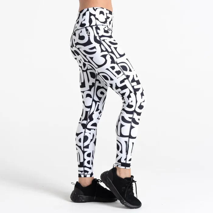 Dare 2b Leggings Influential Gym Leggings Black White Graffiti 8211 Women