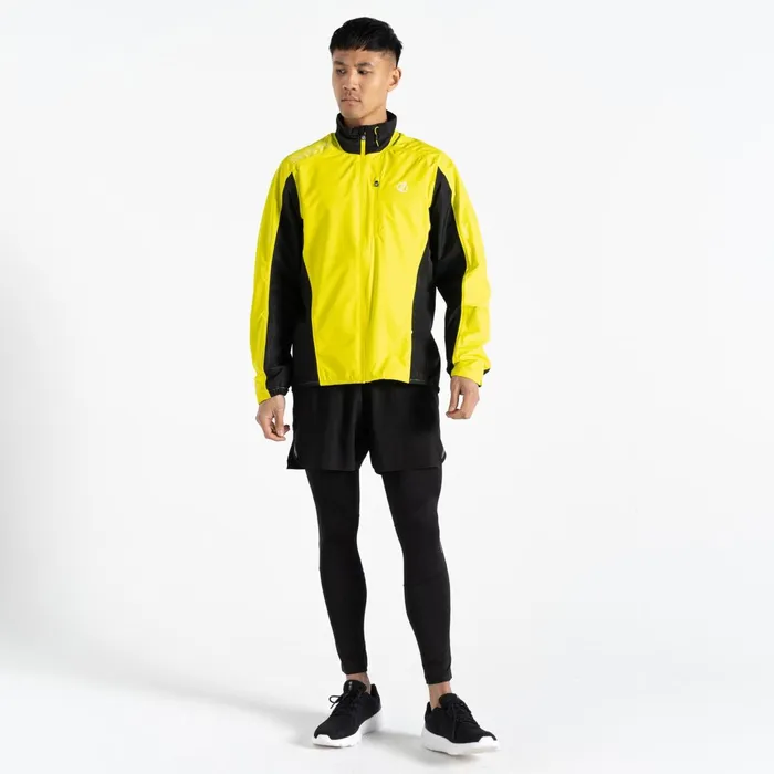 Dare 2b Lightweight Jackets Ablaze Ii Lightweight Windshell Jacket Neon Spring Black 8211 Men