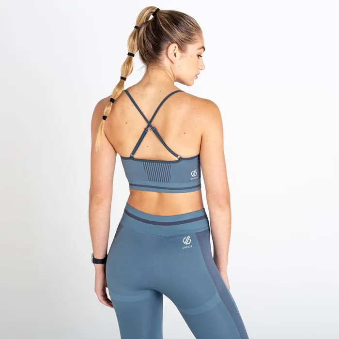 Dare 2b Low Impact Don039t Sweat It Strappy Bra Bluestone 8211 Women