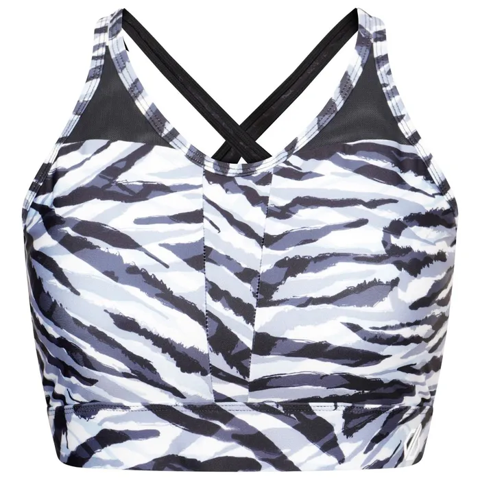 Dare 2b Low Impact Mantra Recycled Sports Bra Black White Zebra Print 8211 Women