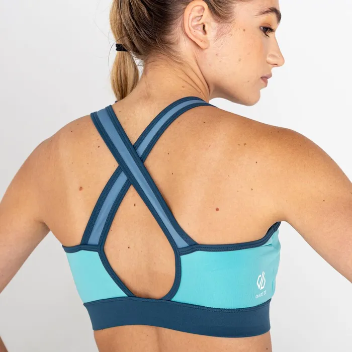 Dare 2b Low Impact Mantra Recycled Sports Bra Meadowbrook Green Bluestone 8211 Women