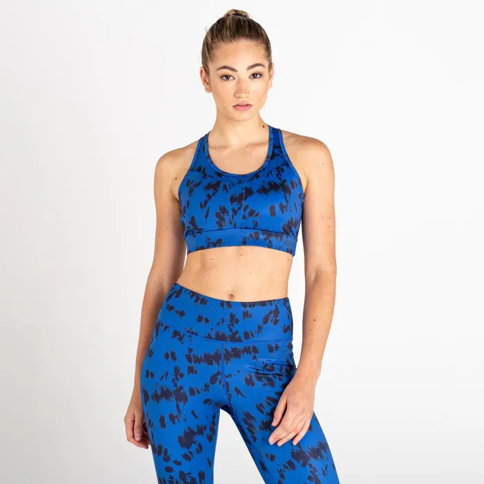 Dare 2b Low Impact Mantra Recycled Sports Bra Space Blue Tie Dye 8211 Women