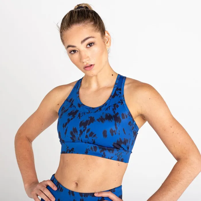 Dare 2b Low Impact Mantra Recycled Sports Bra Space Blue Tie Dye 8211 Women