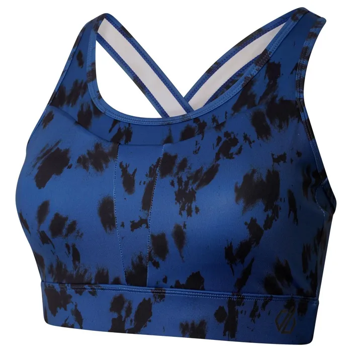 Dare 2b Low Impact Mantra Recycled Sports Bra Space Blue Tie Dye 8211 Women