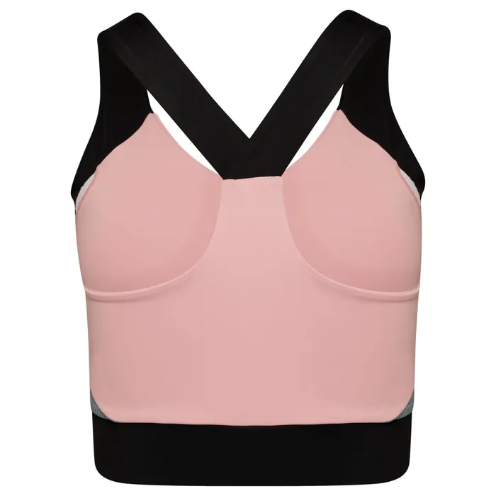 Dare 2b Medium Impact Crystallize Recycled Sports Bra Powder Pink Bluestone 8211 Women
