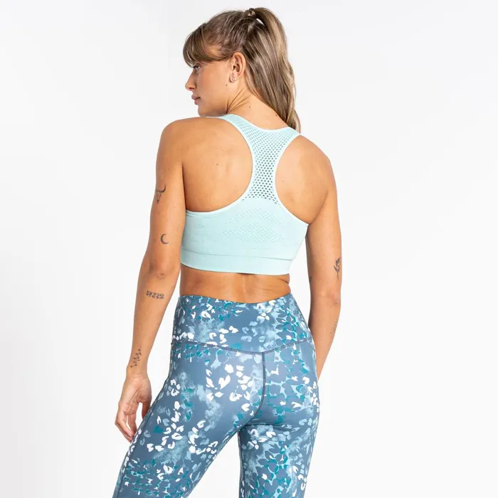 Dare 2b Medium Impact Don039t Sweat It Ii Sports Bra Canton Green Marl 8211 Women