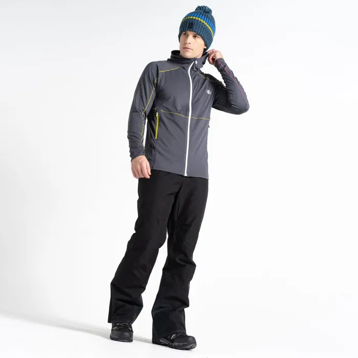 Dare 2b Mid Layers Assimilate Hooded Core Stretch Midlayer Ebony Grey Yellow 8211 Men